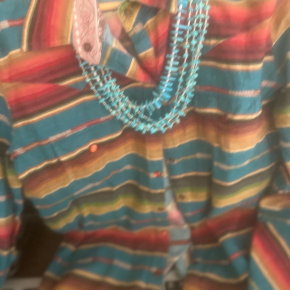 Blue Multi-Strand Necklace with Layered Beads - Picture 9 of 10